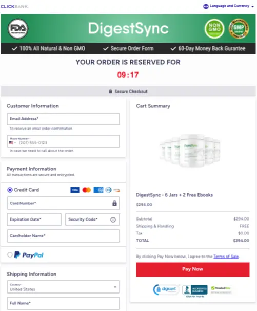 digestsync order